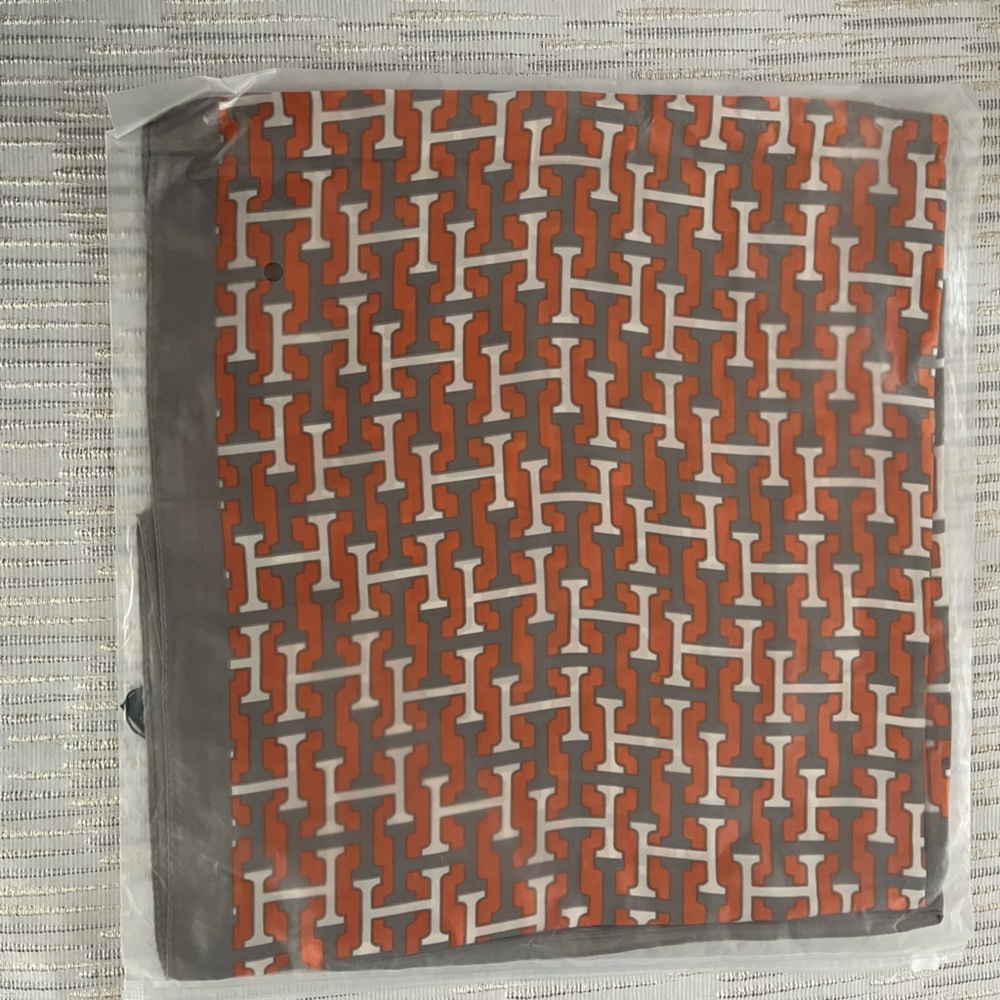 🧡🩶 NEW Geometric Patterned Pocket Square